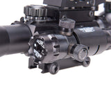 Pinty Nova 3-in-1 4-12x50 SFP Rifle Scope Combo, Green Laser