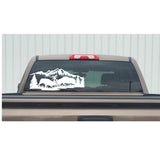 Bulls Fighting Scene Elk Hunting Decal  - Elk Hunting Bulls Fighting Sticker  - 7339