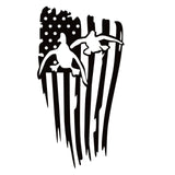 DUCK Head USA FLAG Hunting Decal - Premium Outdoor Sticker for Hunters - 7420