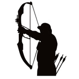Archery Bow Hunter Shooting Decal - Deer Bow Hunter Shooting Sticker - 7432