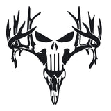 Punisher Head Deer Skull Decal – Hunting Dead Head Deer Skull Sticker – 7439