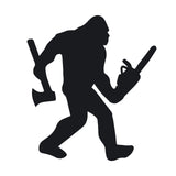 Yeti Chain-saw Axe Decal - Bigfoot Chain-saw Axe Sticker 7450