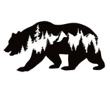 Bear in Mountains Decal – Wildlife Vinyl Mountain Sticker – 7467