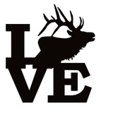 Elk Decal – Elk Love Wildlife Hunting Vinyl Sticker – 7569
