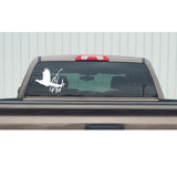 Pheasant Flight in Corn Window Decal- Pheasant Flight in Corn Window Sticker - 7586