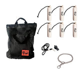 HuntEmUp Hunting Dog Essentials Training Kit - Large White Canvas Bumper 6pc + Mesh Bumper Bag + Whistle & Lanyard + Training Chain
