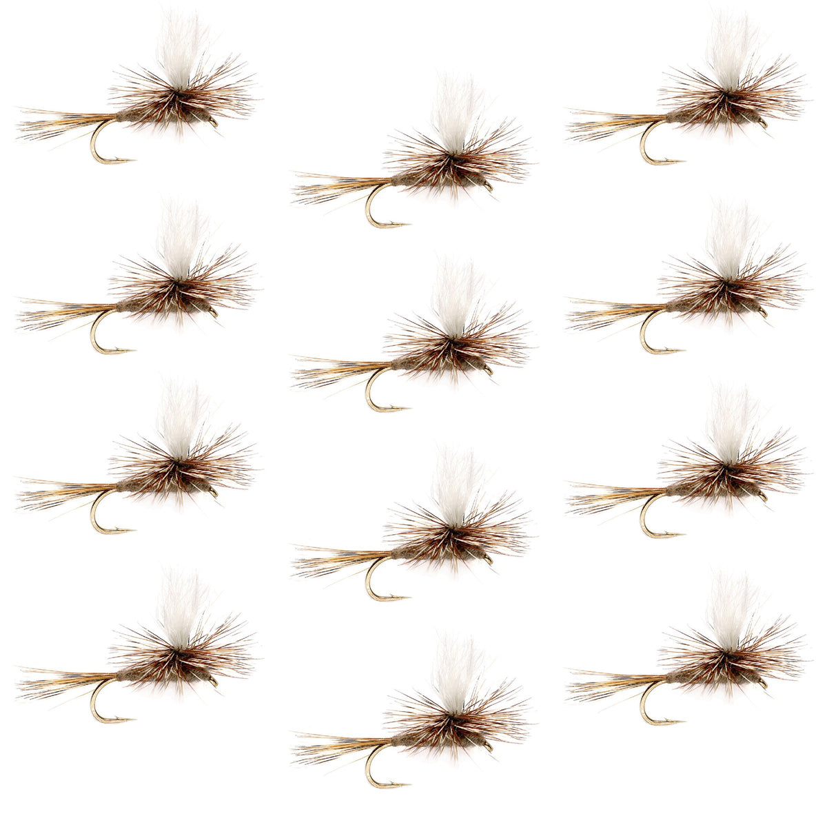 Adams Parachute Classic Dry Fly - 12 Flies Hook Size 10 – Ice Strong ...