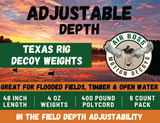 Adjustable Depth Texas Rig Decoy Weights (6 Pack)