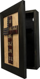 American Flag Cross Decorative Wall-Mounted Secure Gun Cabinet