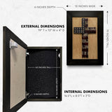 American Flag Cross Decorative Wall-Mounted Secure Gun Cabinet