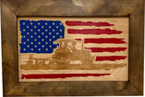 Patriotic Hidden Gun Storage American Flag Farmer & Tractor Concealed Safe