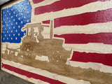 Patriotic Hidden Gun Storage American Flag Farmer & Tractor Concealed Safe