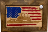 Patriotic Hidden Gun Storage American Flag Farmer & Tractor Concealed Safe
