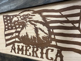 American Flag with Patriotic Eagle Hidden Gun Storage Concealed Furniture