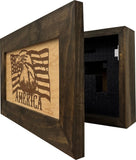 American Flag with Patriotic Eagle Hidden Gun Storage Concealed Furniture