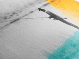 Fisherman at Twilight, fly fishing art, fisherman painting, moody art, nature wall art, rustic decor, panoramic painting, Canvas Print