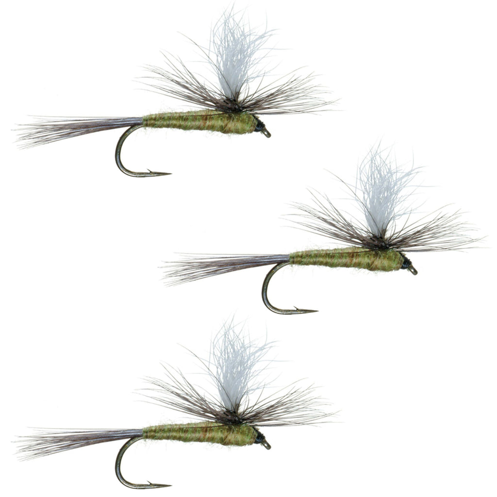 dry fly fishing setting hook 3 Pack Blue Wing Olive BWO Parachute Dry Fly