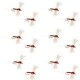Rusty Spinner Z-Lon Wing Biot Body 12 Flies Hook Size 16