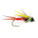Tungsten Bead Head Nicks Prince Special Nymph Fishing Flies - 12 Flies Hook Size 16