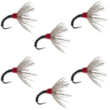 Black Zebra Sakasa Kebari - 6 Tenkara Flies - Size 16
