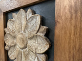 Wild Flower Hidden Gun Storage Wall Decor - Handcrafted Gun Concealment Furniture - Quick Access Handgun Safe with Magnetic Lock - Secure Hidden Wall Safe - USA Made (Black)