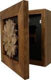 Wild Flower Hidden Gun Storage Wall Decor - Handcrafted Gun Concealment Furniture - Quick Access Handgun Safe with Magnetic Lock - Secure Hidden Wall Safe - USA Made (Black)