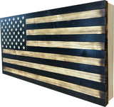 Large American Flag Gun Safe - Quick Access Hidden Gun Safe for Rifles, Shotguns, & Handguns - Gun Concealment Furniture with Magnetic Lock - Gun Self Hidden Storage (Black)