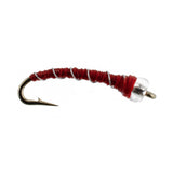 3 Pack Mercury Red Blood Midge - Glass Bead Head Flies Size 18