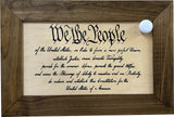 We The People Constitution Gun Concealment Furniture - Handcrafted Hidden Gun Storage Wall Decor - Hidden Safe Furniture with Magnetic Lock for Quick Access & Storage - Made in USA