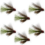 Olive CDC Caddis Emerger 6 Flies Hook Size 14