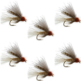 Tan CDC Caddis Emerger 6 Flies Hook Size 12