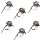 CDC Loop Wing Adams Emerger Fly 6 Flies - Hook Size 18