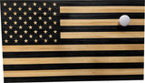 American Flag Decorative & Secure Wall-Mounted Gun Cabinet (Carbon Gray)