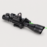 Pinty Nova 3-in-1 4-12x50 SFP Rifle Scope Combo, Green Laser