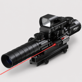 Pinty Nova 3-in-1 3-9x32 SFP Rifle Scope Combo, Red Laser