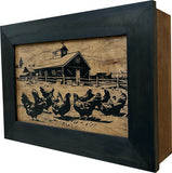Chicken Farm Hidden Gun Safe - Handcrafted Gun Concealment Decor - Hidden Gun Shelf with Magnetic Lock for Quick Access - Hidden Wall Safe for Secure Storage - Made in USA