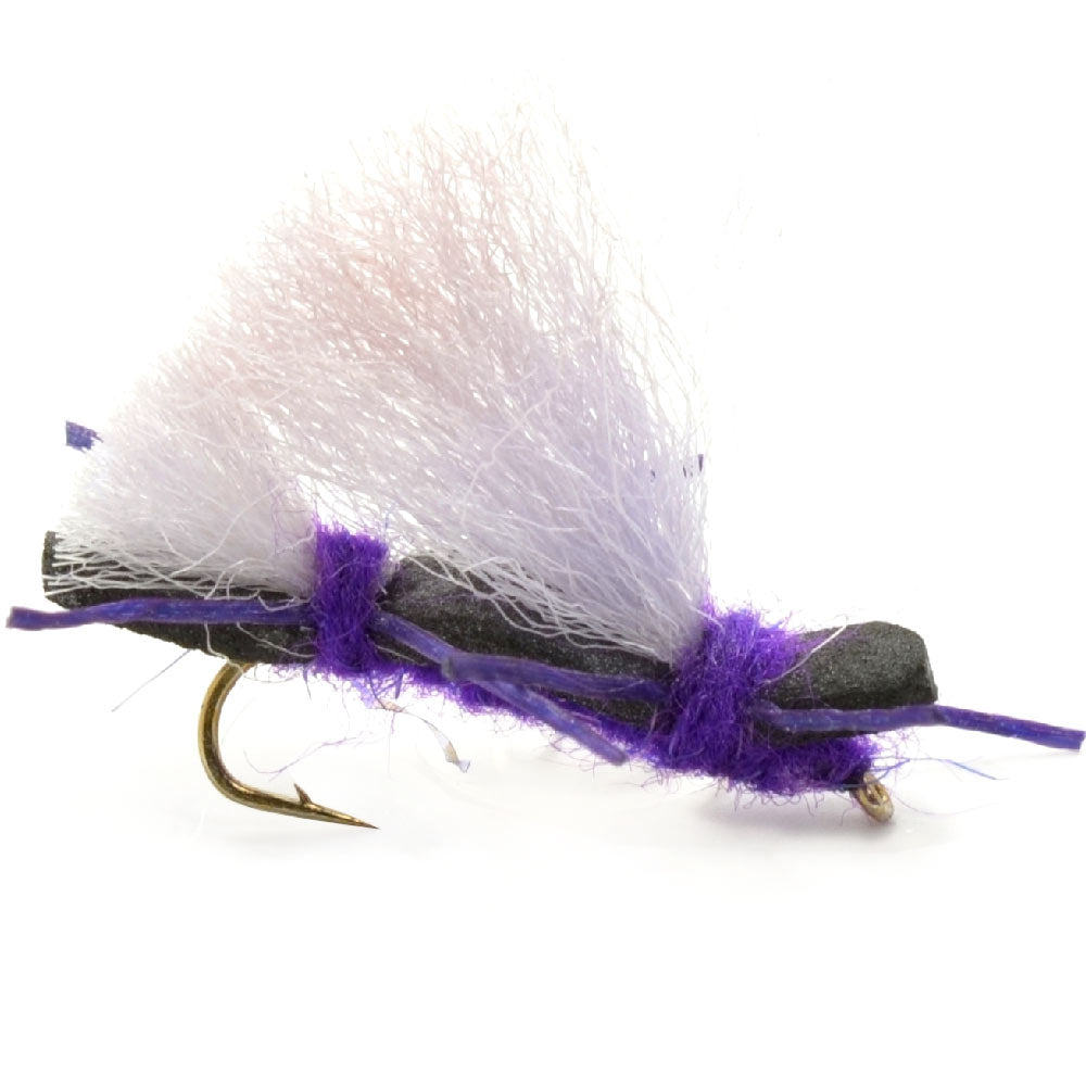 Chubby Chernobyl Ant Purple Foam Body Grasshopper Fly - 1 Dozen Flies ...