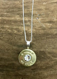 45 Long Colt Starline Sterling Silver Bullet Head Necklace