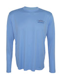 Men's Sun Protective Fishing Shirt Columbia Blue/Rainbow Trout