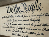 We The People Constitution Gun Concealment Furniture - Handcrafted Hidden Gun Storage Wall Decor - Hidden Safe Furniture with Magnetic Lock for Quick Access & Storage - Made in USA
