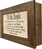 We The People Constitution Gun Concealment Furniture - Handcrafted Hidden Gun Storage Wall Decor - Hidden Safe Furniture with Magnetic Lock for Quick Access & Storage - Made in USA
