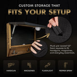Customizable - Hidden Gun Storage Wall Decor - Hidden Gun Shelf with Magnetic Lock - Quick Access Concealment Shelf - Secure & Discreet Weapon Hiding Furniture