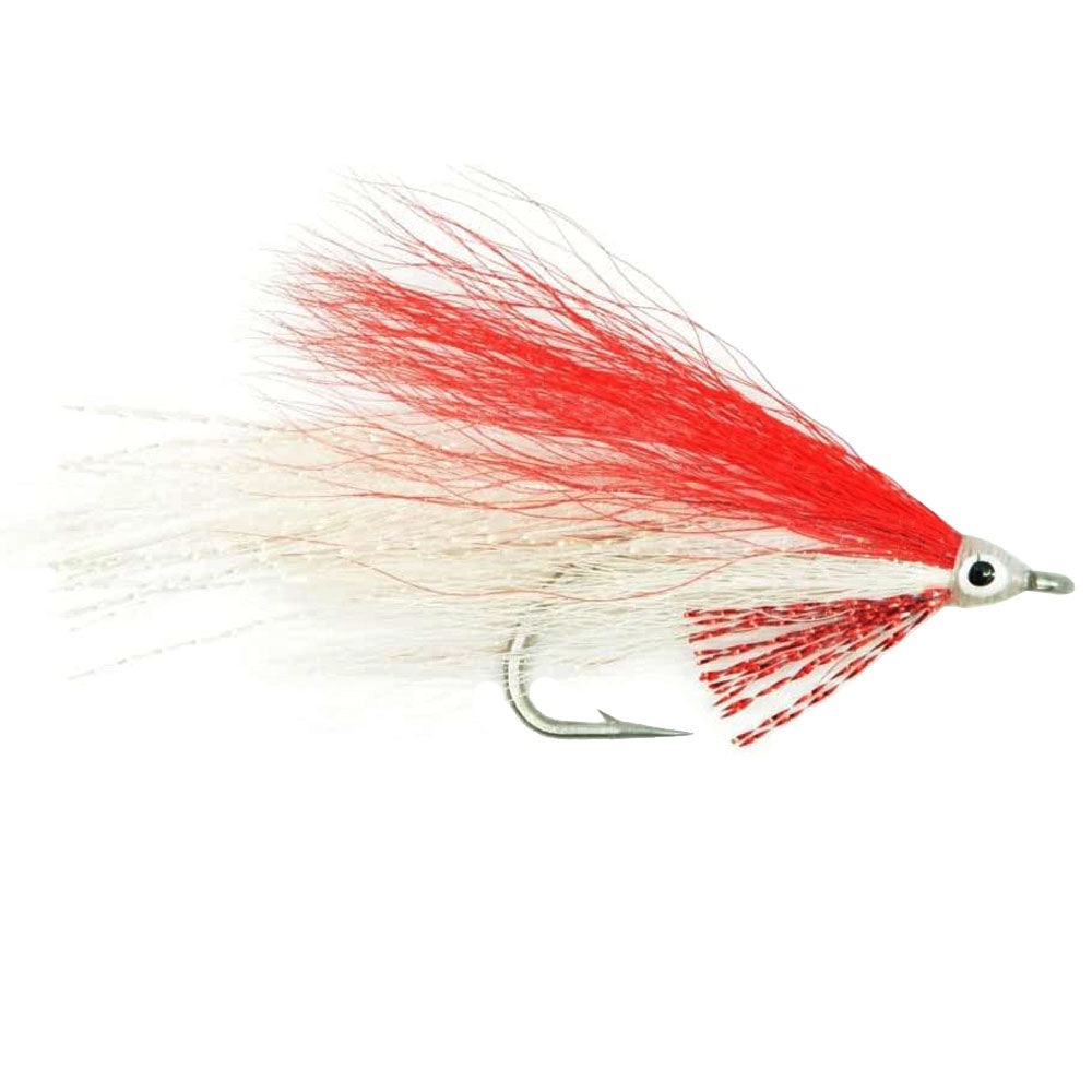 Lefty's Deceiver Saltwater Streamer Fly - Red/White - 1 Dozen Hook Siz ...