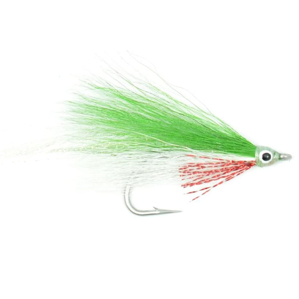 Lefty's Deceiver Saltwater Streamer Fly - Green/White - 4 Flies Hook S ...