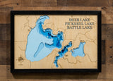 Deer, Pickerel, and Battle Lakes in Itasca County, Minnesota