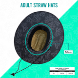 Back in Black Matte Beach Lifeguard Straw Hat