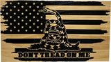 Dont Tread on Me Concealment Shelf - Quick Access Patriotic Hidden Gun Storage with Magnetic Lock - Safe & Secure Gun Concealment Furniture (Distressed)