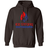 Men's Ice Strong Pullover Hooded Sweatshirt - Patriotic Ice Strong Front Logo