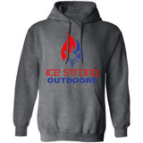 Men's Ice Strong Pullover Hooded Sweatshirt - Patriotic Ice Strong Front Logo