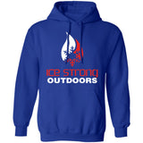 Men's Ice Strong Pullover Hooded Sweatshirt - White/Red Ice Strong Front Logo